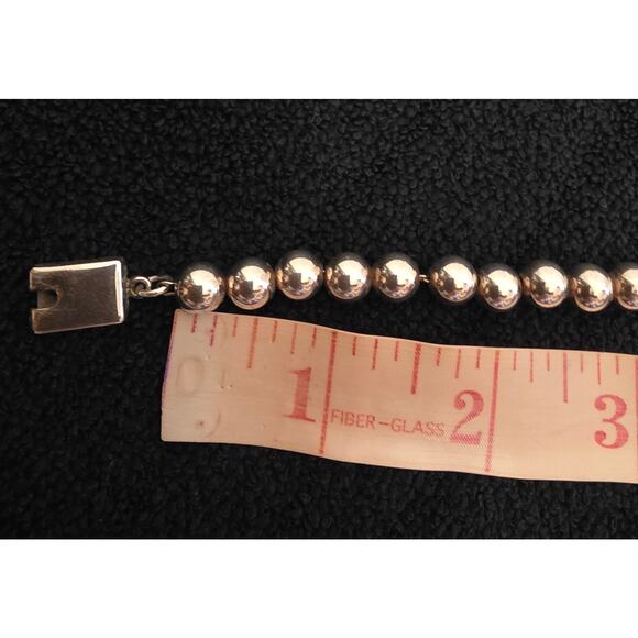 Vintage 925 Sterling Silver Balls 16" Necklace Mexico Gift Birthday Christmas - Picture 4 of 5